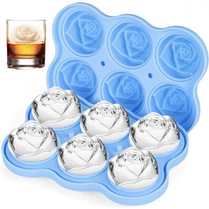 Titel: Siliconen ijsblokjesvorm met 6 rozen - ideaal voor whisky, cocktails, bier en sap
