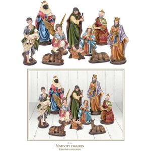Kerstgroep - Kerstbeeldjes voor Kerststal - Set van 10 stuks - 8 tot 20 cm