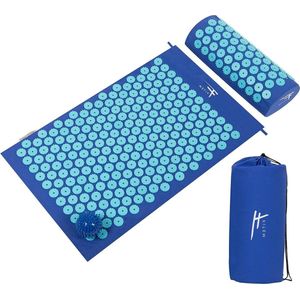 Acupressuurset voor rug en nek pijnverlichting - blauw-turquoise