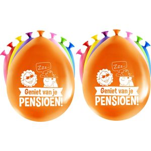 Paperdreams Ballonnen - pensioen feest/party - 16x stuks - diverse kleuren - 30 cm