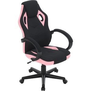 DailySupplies® Ergonomische Bureaustoel - Bureaustoelen voor Volwassenen en Kinderen - Gaming Stoel - Chair Kantelbaar - Roze en Zwart