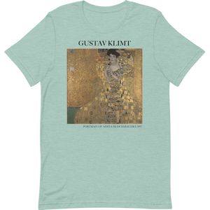 Gustav Klimt 'Portret van Adele Bloch-Bauer I' (""Portrait of Adele Bloch-Bauer I"") Beroemd Schilderij T-Shirt | Unisex Klassiek Kunst T-shirt | Zwart Heather | S