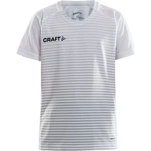 Craft Pro Control Stripe Shirt Korte Mouw Kinderen - Wit / Zilver | Maat: 158/164