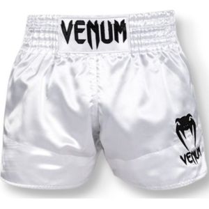 Venum - Muay Thai Kickboksbroek - short - Classic - Wit/zwart - XL