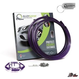 Alloygator Velgbescherming + Sleutelhanger | Paars | Stoeprand Bescherming | INTER (12-19"" inch)