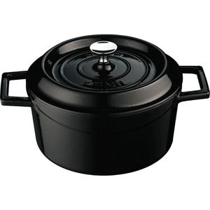 LAVA Trendy Casserole rond - 32 cm - 9.86Ltr - Black/Black