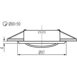 Kanlux S.A. - Inbouwspot zwart rond - kantelbaar - zaagmaat 80mm - buitenmaat 97mm