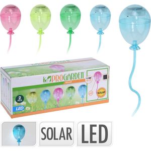 Cactula set van 8 stuks Ballonnen Led solarlampen in 4 kleuren