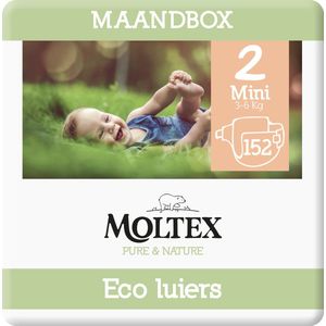 Moltex Pure & Nature Eco Luiers Mini, Maat 2 (3-6 kg) - 152 luiers