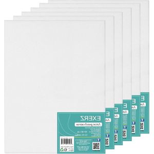Canvaspanelen 30x40cm 6 Stuks 0.3cm dik 280gsm 100% katoen Middenkorrelig - Acrylverf Olieverf - Drievoudig Geprimeerd - Zonder zuur schildersdoek groot