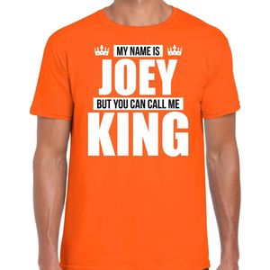 Naam cadeau My name is Jake - but you can call me King t-shirt oranje heren - Cadeau shirt o.a verjaardag/ Koningsdag M