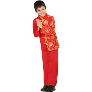 Rood en goudkleurig Chinees kostuum voor jongens - Verkleedkleding