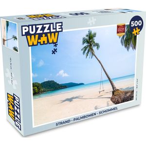 Puzzel Strand - Palmbomen - Schommel - Legpuzzel - Puzzel 500 stukjes