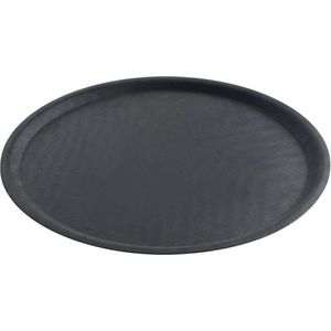 Hendi Dienblad Rond - Zwart - Glasvezel - Antislip Dienblad Horeca - Ø35(H)2,2cm