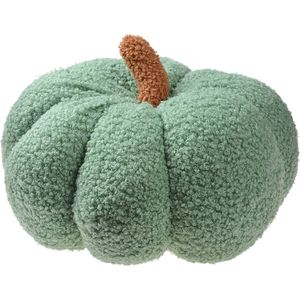 Clayre & Eef Sierkussen Pompoen Ø 28x18 cm Groen Synthetisch