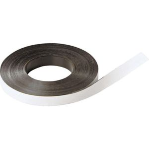 Beschrijfbare magneetband, wit 20mm, 30m/rol