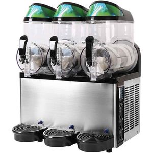 HCB® - Professionele Horeca Slushmachine - 3 x 12 liter - 230V - Slush puppy machine - 51x61x77 cm (DxBxH) - 63 kg - 7657