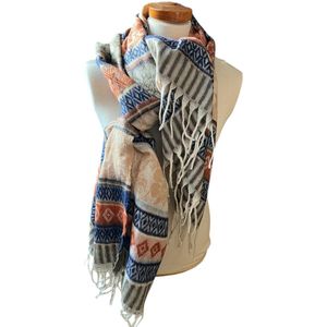 Omslagdoek dames - warme sjaal - yakwol - deken - Nepal - 190 x 95 cm - nm01