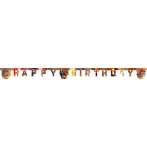 Letterslinger - Captain America - Verjaardag - Thema - 200 cm - karton - slinger - vlaggenlijn - Happy Birthday