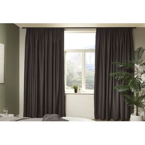 Mesa Living Verduisterende Gordijnen - Donkergrijs - Gordijnen kant en klaar met Haakjes - 300 x 250cm