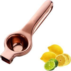 Citroenpers - Citruspers - Limoenpers - citroenpers handmatig - citroenknijper - citrusknijper - sinaasappelpers - fruitpers - sinaasappelpers handmatig - RVS - Rosegoud