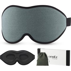 3D Slaapmasker voor Volledige Duisternis - Ergonomisch Oogmasker met Diepe Oogholtes en Verhoogde Neuspads - Ideaal voor Reizen en Dutjes