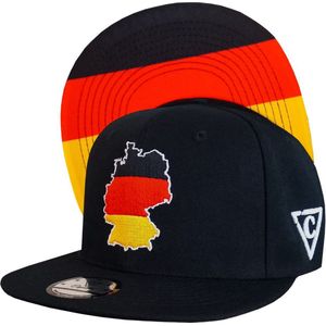 Capiche® Snapback Pet Duitsland – Europees Kampioenschap Heren Voetbal – Zwart – Verstelbaar met Druksluiting – Sportcap – Voetbalpet Germany – LIMITED EDITION