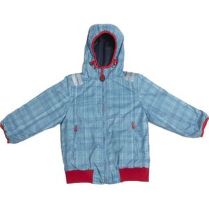 Ducksday - winterjas - omkeerbaar - unisex – Blauw - 12 jaar – waterdicht – windicht - beide kanten – promo – superwarm