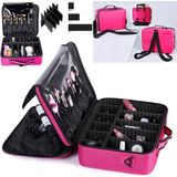 VDD Visagie make up koffer - make up cosmetica tas - beauty case - Reiskoffer - Groot 41 x 31 x 14 cm