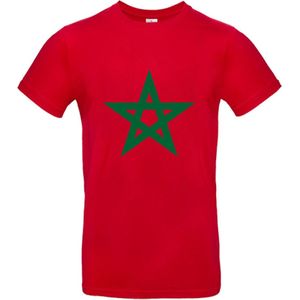 Marokko T-shirt Rood - morocco - noord afrika - marokkaans voetbalelftal - WK - voetbal - leeuwen van de atlas