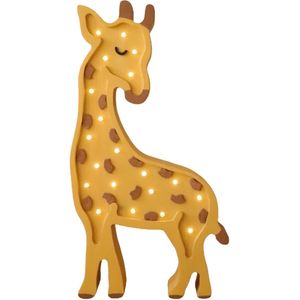 Houten Nachtlampje Giraffe – Magische LED Sfeerverlichting met Dimmer en Timer - Perfect voor Baby's en Peuters - Wandlamp voor in de Slaapkamer en Kinderkamer
