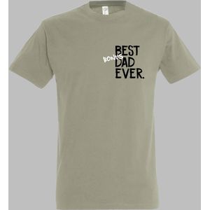 Shirt bonus Papa-Cadeau verjaardag Bonus Vader-Best bonus Dad ever met kindernaam-namen-Maat S