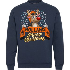 Kersttrui Holland | Foute Kersttrui Dames Heren | Kerstcadeau | Nederlands elftal supporter | Navy | maat 104/116