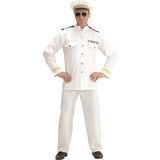 Widmann - Kapitein & Matroos & Zeeman Kostuum - Koninklijke Marine Kapitein - Man - Wit / Beige - Extra Small - Carnavalskleding - Verkleedkleding