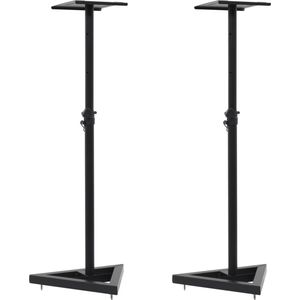 vidaXL-Monitorspeakerstandaards-2-st-staal-zwart