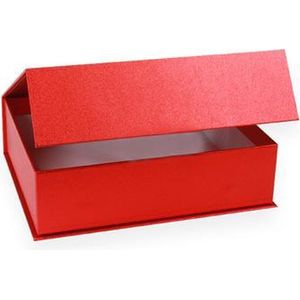 Geschenkdoos – Cadeaudoos – Verzenddoos – 17 cm x  22 cm- 6 cm hoog- A5/C5 – Rood glitter – Per 5