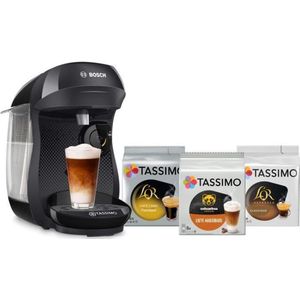 Tassimo Happy zwart koffiezetapparaat + 3 pakjes T-schijven - BOSCH - TAS102EC3