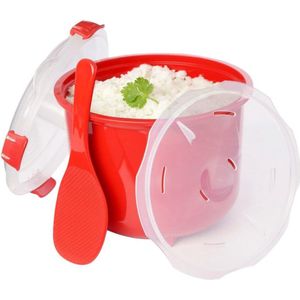 Rijstkoker - Rood - 2,6L - BPA-vrij - Microwave