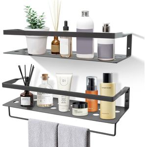 Doucheplank -badkamerrek voor aan de muur, - keuken wandrek - Wandplank / Verbluffende decoratie set of 2