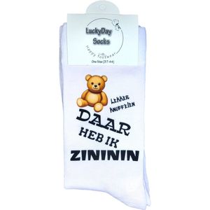 Zininin - Knuffelen Sokken - Knuffel - Verliefd - Love - Samen knuffelen sokken - Verjaardags cadeau vrouw en man - Beertje sokken - Valentijns cadeau - grappige sokken - leuke dames en heren sokken - Moederdag - Vaderdag