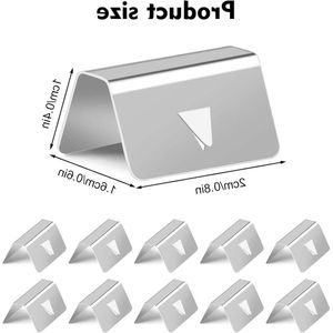 Windgeleider clips - 10 stuks - roestvrij staal - auto regendeflector - bevestiging - windscherm clips .