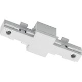 Spanningsrail Isolator - DUOLINE - Rechte Connector - 2 Fase - Mat Wit