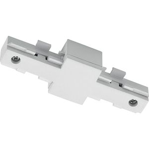 Spanningsrail Isolator - DUOLINE - Rechte Connector - 2 Fase - Mat Wit