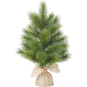 Black Box Trees - Glendon kerstboom w-burlap groen TIPS 26 - h45xd20cm - Kerstbomen