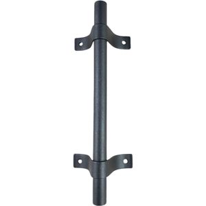 Handgreep, deurgreep, Tube, gesmeed metaal zwart - 20 cm