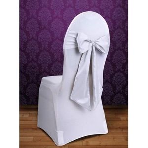 2x Bruiloft stoel decoratie witte strik