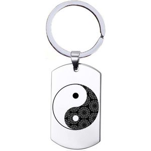 Sleutelhanger RVS - Yin Yang