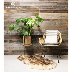 Luxewall - 3D Wandpanelen - Houten Wandbekleding - Wanddecoratie - Alpine Wood - Grijs - 0,8 m2
