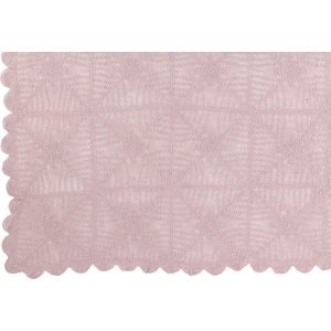 J-Line - Tafelkleed Mia Kant - Katoen - Violet - 200x135cm
