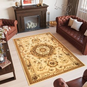 Tapiso Yesemek Vloerkleed Beige Perzisch Oriental Tapijt Maat- 250x350